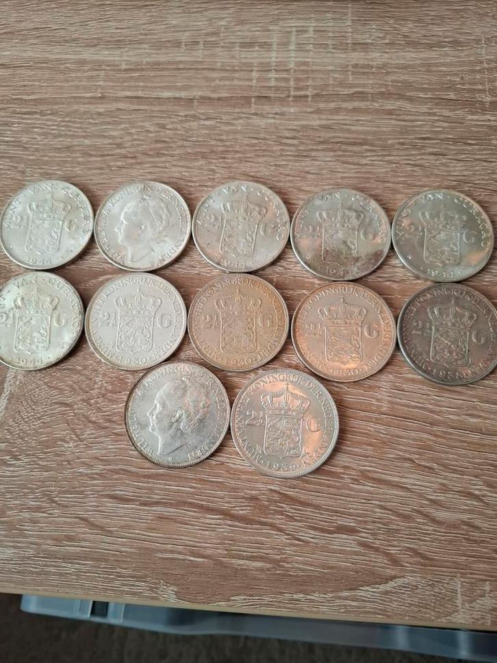 Beleggerslot van 12 zilveren Wilhelmina Rijksdaalders, Postzegels en Munten, Munten | Nederland, Setje, 2½ gulden, Koningin Wilhelmina