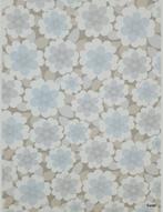 14049 seventies ijsblauw bloemenbehang pastel retro swiet, Huis en Inrichting, Ophalen of Verzenden, 75 m² of meer, Grijs