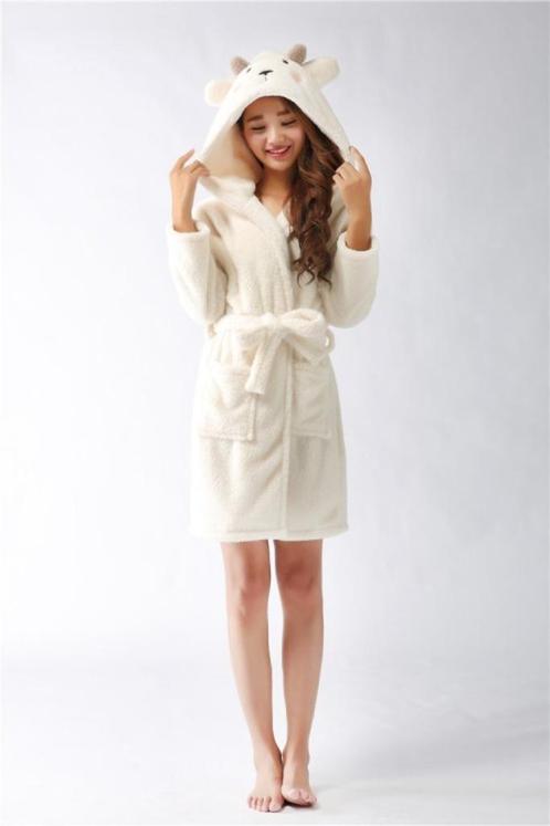 Badjas Schaap L-XL Lammetje Teddyfleece Ochtendjas Kamerjas, Kleding | Dames, Carnavalskleding en Feestkleding, Nieuw, Kleding