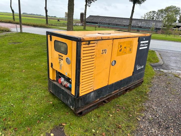 45 KVA aggregaat 230/400 Volt Atlas Copco QAS 45 generator, Doe-het-zelf en Verbouw, Aggregaten, Gebruikt, Dieselolie, 30 kVA of meer