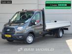 Ford Transit 170pk Open Laadbak Dubbellucht 3,5t Trekhaak Ai, Auto's, Bestelauto's, Stof, Euro 6, 4 cilinders, Zwart