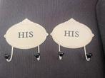 Leuke Wandhaken 'HIS' - Set van 2, Wandhaken, Nieuw, Ophalen of Verzenden, Minder dan 100 cm