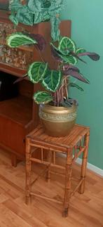 Vintage bamboe bijzettafel/plantentafel, Huis en Inrichting, Zo goed als nieuw, Ophalen