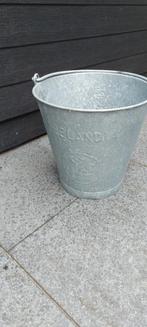 Zinken emmer, 10 liter, 35 cm hoog., Huis en Inrichting, Emmers, Ophalen of Verzenden, Gebruikt, Zink