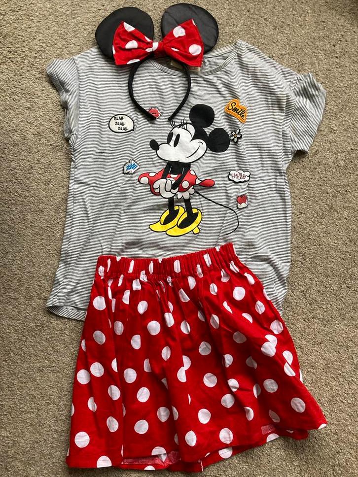 Minnie Mouse Outfit - Maat 152 (9-12 jaar), Kinderen en Baby's, Kinderkleding | Overige, Zo goed als nieuw, Meisje, Ophalen of Verzenden