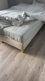 Tweepersoonsbed 160x200 incl. matrassen, Ophalen, Gebruikt, Beige, Tweepersoons