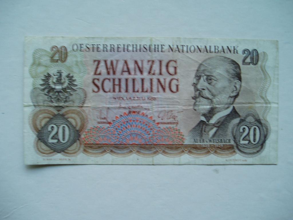951. Oostenrijk, 20 schilling 1956 Carl Auer von Welsbach., Postzegels en Munten, Bankbiljetten | Europa | Niet-Eurobiljetten