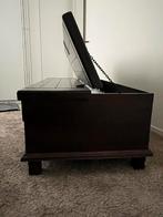 Houten salontafel / Opbergkist met Lades, Huis en Inrichting, Tafels | Salontafels, Ophalen, Gebruikt, 100 tot 150 cm, Teakhout