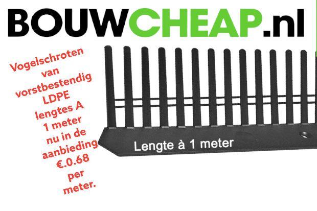 Vogelschroten vorstvrij Ldpe 1meter lang., Doe-het-zelf en Verbouw, Dakpannen en Dakbedekking, Nieuw, Ophalen of Verzenden