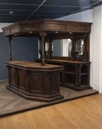 Prachtige bar met luifel en achterkast met spiegels, Huis en Inrichting, Barren, Ophalen of Verzenden, Gebruikt