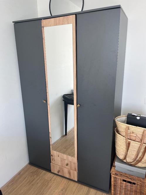 kledingkast met spiegel, Huis en Inrichting, Kasten | Kledingkasten, Gebruikt, 150 tot 200 cm, 100 tot 150 cm, 50 tot 75 cm, Met lade(s)