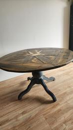 Prachtige eikenhouten ronde eettafel handgemaakt, Huis en Inrichting, Ophalen, Gebruikt, 100 tot 150 cm, Vijf personen of meer