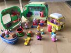 Peppa Pig Speelset met Caravan, Boot & 15 Figuren, Ophalen of Verzenden, Gebruikt, Jongen of Meisje