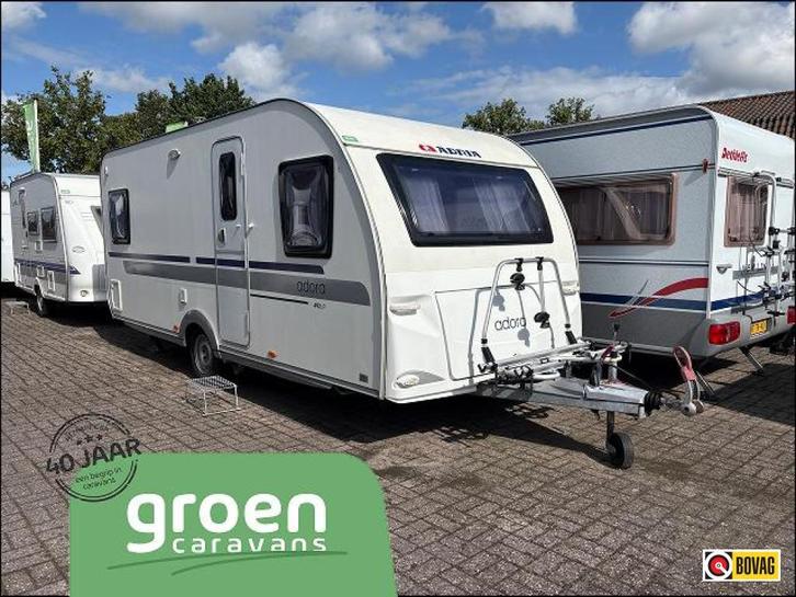 Adria Adora 492 UP Mover / voortent, Caravans en Kamperen, Caravans, Bedrijf, tot en met 4, 1000 - 1250 kg, Rondzit, Adria, Frans bed
