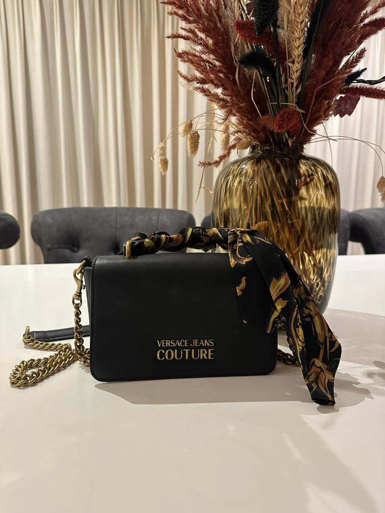 Versace Jeans Couture Schoudertas Zwart, Ophalen of Verzenden, Zo goed als nieuw, Zwart, Schoudertasje