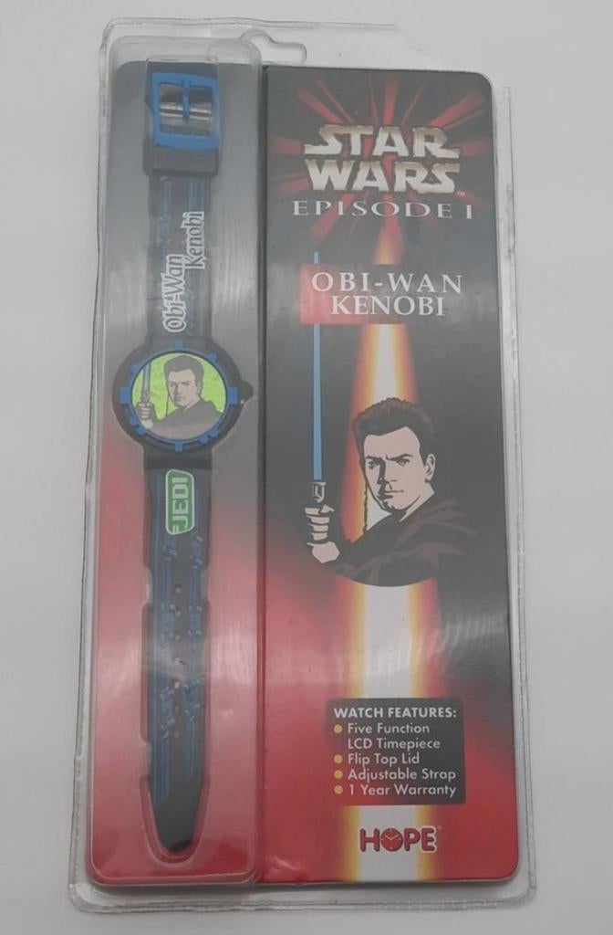 Star Wars Episode 1 Obi-Wan Kenobi horloge NIEUW uit 1999, Verzamelen, Star Wars, Ophalen of Verzenden, Nieuw, Gebruiksvoorwerp