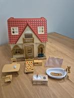 Sylvanian woonhuis + ijskarretje + popcornkarretje, Ophalen of Verzenden, Zo goed als nieuw, Poppenhuis