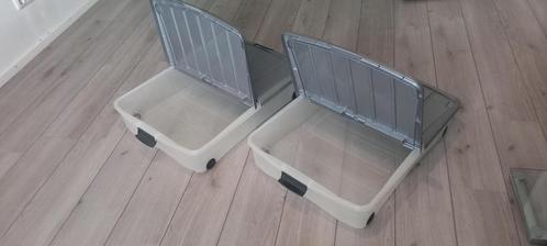 2 x stevige kunststof opbergbox / bedroller, Doe-het-zelf en Verbouw, Kratten en Dozen, Nieuw, Bak of Kist, 50 tot 75 cm, Minder dan 35 cm