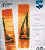 Cado vervaco borduurpakket, set van 2 boekenleggers, boten, Hobby en Vrije tijd, Borduren en Borduurmachines, Ophalen of Verzenden