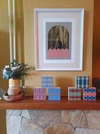 Decoratieve patroonblokken van bamboe 10x10x4cm, Ophalen of Verzenden, Nieuw