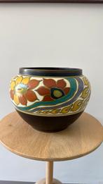 Gouda plateel bloempot, Antiek en Kunst, Ophalen