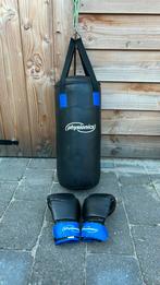 Bokszak met bokshanschoenen, Ophalen, Gebruikt, Bokszak