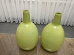 Groene vazen, Ophalen of Verzenden, Minder dan 50 cm, Groen, Glas