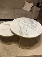 Marmerlook salontafel, Huis en Inrichting, 100 tot 150 cm, Zo goed als nieuw, Minder dan 50 cm, Rechthoekig