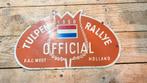 Tulpenrallye 1958 official Schild, Auto diversen, Auto-accessoires, Ophalen of Verzenden, Zo goed als nieuw