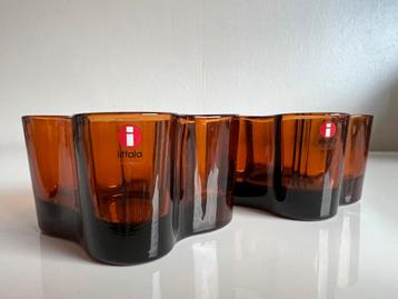 2 Iittala Alvar Aalto Savoy Schaal ‘Votive’ Ruskea Brown beschikbaar voor biedingen