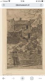 Gezocht: deze ets van Willem de Zwart, Ophalen of Verzenden