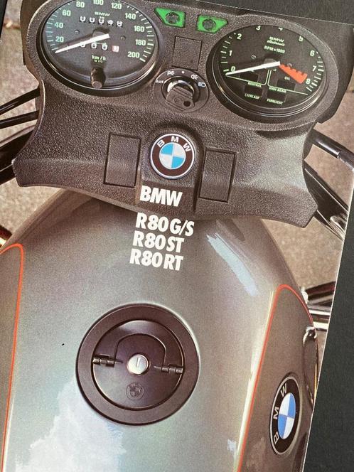 BMW brochure uit 1982 (R80 G/S, R 80 ST en de R 80 RT ), Motoren, Handleidingen en Instructieboekjes, BMW, Ophalen of Verzenden