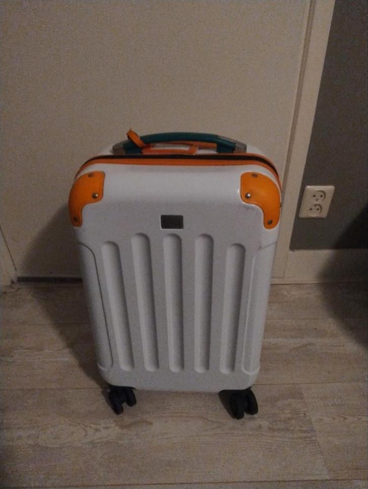 Reiskoffer - Handbagage Formaat, Sieraden, Tassen en Uiterlijk, Koffers, Zo goed als nieuw, Hard kunststof, Minder dan 50 cm, Minder dan 35 cm