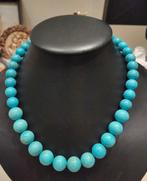 Vintage turquoise edelstenen ketting, Sieraden, Tassen en Uiterlijk, Antieke sieraden, Verzenden, Overige materialen, Ketting