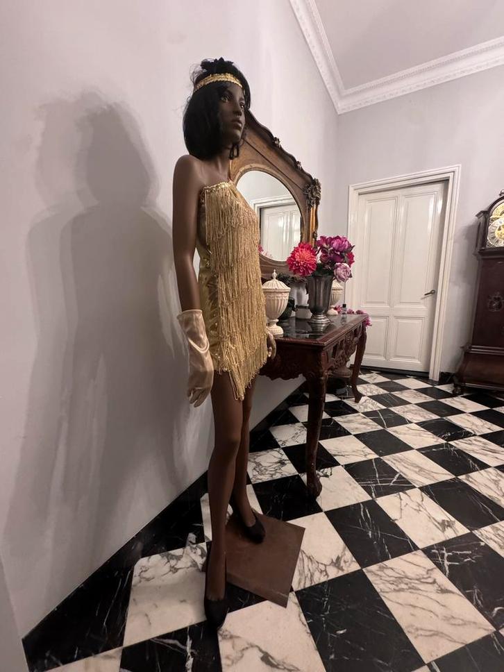 Vintage Art Deco Mannequin met Jurk & Accessoires, Antiek en Kunst, Curiosa en Brocante, Ophalen of Verzenden