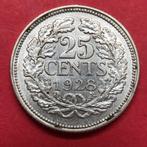 25 cent 1928. Pr., Zilver, Koningin Wilhelmina, Ophalen of Verzenden, Losse munt