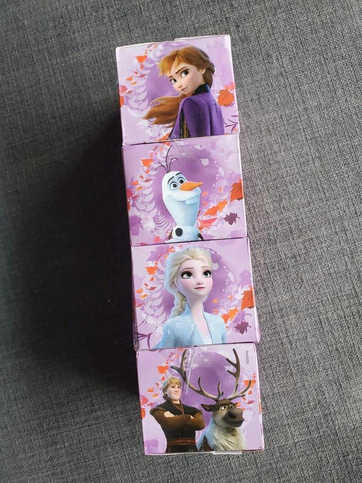 4 papieren Frozen blokken, Kinderen en Baby's, Speelgoed | Duplo en Lego, Zo goed als nieuw, Duplo, Losse stenen, Ophalen of Verzenden