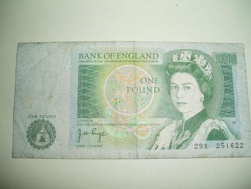 87. Groot Britanië, 1 pound 1978-1984 Queen Elizabeth II., Postzegels en Munten, Bankbiljetten | Europa | Niet-Eurobiljetten, Los biljet