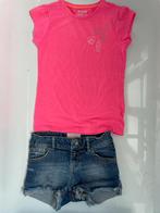 Mooi roze t-shirt maat 134, Meisje, Zo goed als nieuw, Shirt of Longsleeve, Verzenden