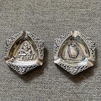 Twee verzilverde asbakjes, Antiek en Kunst, Ophalen of Verzenden