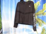 zwart oversized hoodie vest puma op mouw mt L = 40 Puma, Maat 38/40 (M), Puma, Zwart, Ophalen of Verzenden