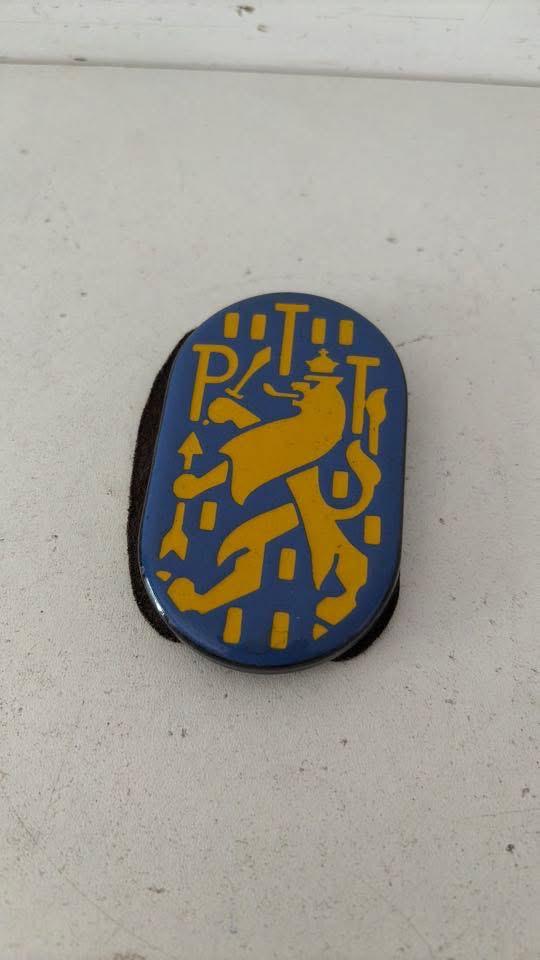 PTT emaille reclame bordje, Verzamelen, Speldjes, Pins en Buttons, Zo goed als nieuw, Verzenden
