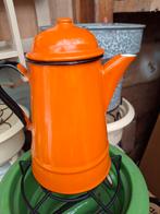 Oranje Emaille Koffiepot - Vintage Keukenaccessoire, Ophalen of Verzenden