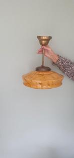 Art Deco Glazen Lamp, Huis en Inrichting, Lampen | Hanglampen, Ophalen, Gebruikt, Glas, Minder dan 50 cm