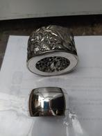 Antiek Zilver: Flessenhouder & Servetring, Antiek en Kunst, Verzenden, Zilver