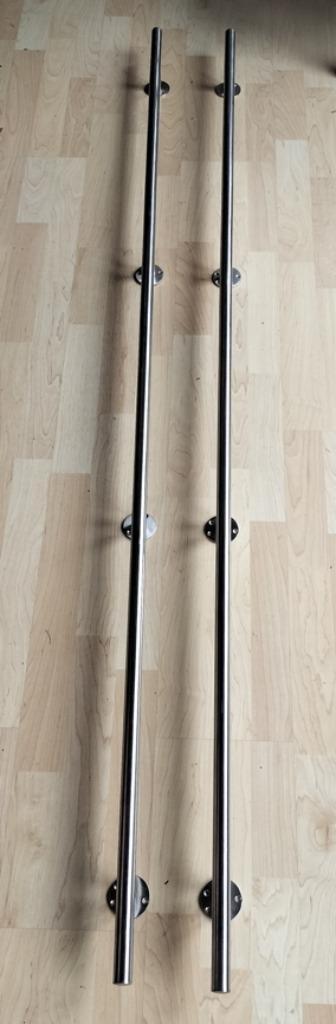 RVS geborstelde deurgreep trapleuning kledingrek 1850x22 mm beschikbaar voor biedingen