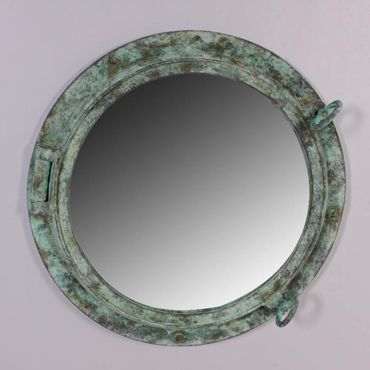 Mirror Porthole – Patrijspoort 50.8 x 5 x 50.8 cm Polyester, Verzamelen, Scheepvaart, Nieuw, Ophalen