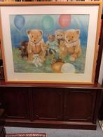 Zeer Bijzonder Groot Schilderij van Beren in Nieuwstaat, Ophalen of Verzenden