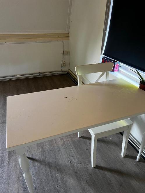 Tafel IKEA inclusief stoel, Huis en Inrichting, Tafels | Eettafels, Gebruikt, 50 tot 100 cm, Vier personen, Rechthoekig, Ophalen