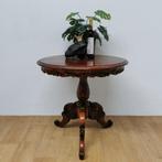 Antieke ronde salontafel, koffietafel wijntafel mahonie hout, Antiek en Kunst, Antiek | Meubels | Tafels, Ophalen of Verzenden